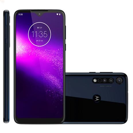 Smartphone Motorola One Macro 64GB 4G Tela 6.2'' Dual Chip 4GB RAM Câmera Tripla + Selfie 8MP - Azul Espacial Menor preço em Smartphone Motorola One Macro 64GB 4G Tela 6.2'' Dual Chip 4GB RAM Câmera Tripla + Selfie 8MP - Azul Espacial