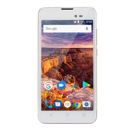 Smartphone MS50L branco dourado Multilaser P9052 Menor preço em Smartphone MS50L branco dourado Multilaser P9052