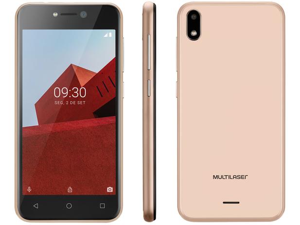 Smartphone Multilaser E P9129 32GB Dourado 3G - Quad-Core 512MB 5” Câm. 5MP Dual Chip Menor preço em Smartphone Multilaser E P9129 32GB Dourado 3G - Quad-Core 512MB 5” Câm. 5MP Dual Chip