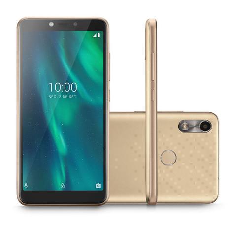 Menor preço em Smartphone Multilaser F P9131 32GB Dual Chip Tela 5.5” Câmera 5MP Frontal 5MP Android 9 Dourado