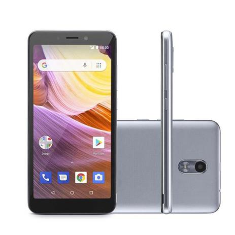 Smartphone Multilaser ms50g 3g 5,5 pol. Ram 1gb câmera 8mp+5mp Android 8.1 8gb Prata/Preto Menor preço em Smartphone Multilaser ms50g 3g 5,5 pol. Ram 1gb câmera 8mp+5mp Android 8.1 8gb Prata/Preto