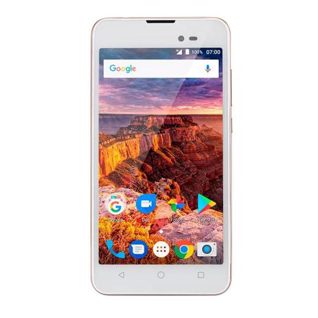 Smartphone Multilaser MS50L 3G Quad Core Android 7.0 Cam 2/8Mp 8GB 5” Branco/Dourado NB707 Menor preço em Smartphone Multilaser MS50L 3G Quad Core Android 7.0 Cam 2/8Mp 8GB 5” Branco/Dourado NB707