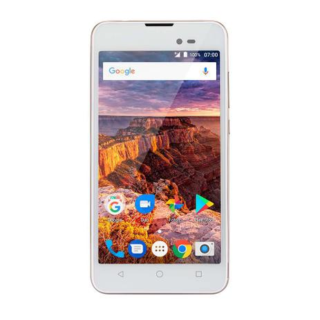 Smartphone Multilaser Ms50L 3G Quadcore 1Gb Ram Tela 5 Pol. Dual Chip Android 7 Dourado - P9052 Menor preço em Smartphone Multilaser Ms50L 3G Quadcore 1Gb Ram Tela 5 Pol. Dual Chip Android 7 Dourado - P9052