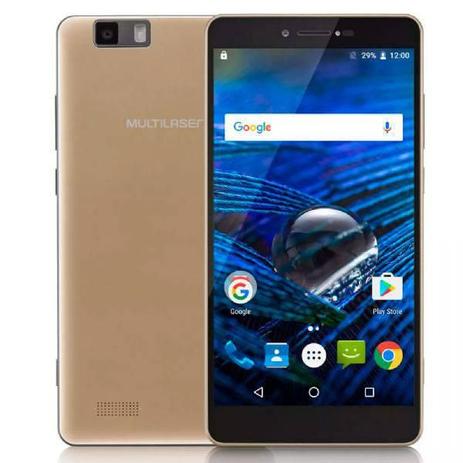 Smartphone Multilaser MS70, Dourado, P9037, Tela de 5.85”, 32GB, 16MP Menor preço em Smartphone Multilaser MS70, Dourado, P9037, Tela de 5.85”, 32GB, 16MP