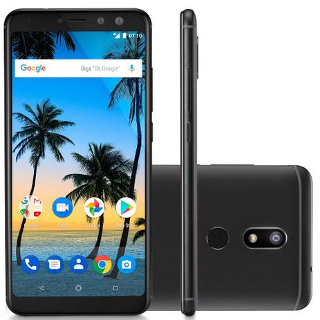 Smartphone Multilaser MS80 4GB RAM 64GB Tela 5,7” HD Android 7.1 Qualcomm Dual Câmera 20MP 8MP Preto - NB724 Menor preço em Smartphone Multilaser MS80 4GB RAM 64GB Tela 5,7” HD Android 7.1 Qualcomm Dual Câmera 20MP 8MP Preto - NB724