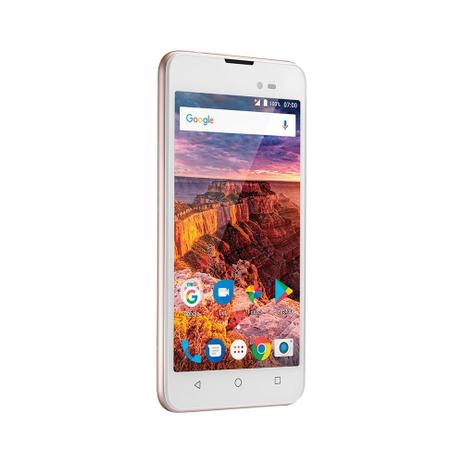Smartphone Multilaser NB707 MS50L 58GB Quad 1GB RAM BRANCO/DOURADO Menor preço em Smartphone Multilaser NB707 MS50L 58GB Quad 1GB RAM BRANCO/DOURADO