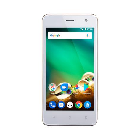 Smartphone Multilaser NB721 8Gb 4.5Pol Câmera 8Mp4G Android 7 Branco Menor preço em Smartphone Multilaser NB721 8Gb 4.5Pol Câmera 8Mp4G Android 7 Branco