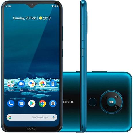 Smartphone Nokia 5.3 128GB Dual Chip Android 10 Tela 6.55 Octa Core Câmera 13MP Frontal 8MP-Ciano Menor preço em Smartphone Nokia 5.3 128GB Dual Chip Android 10 Tela 6.55 Octa Core Câmera 13MP Frontal 8MP-Ciano