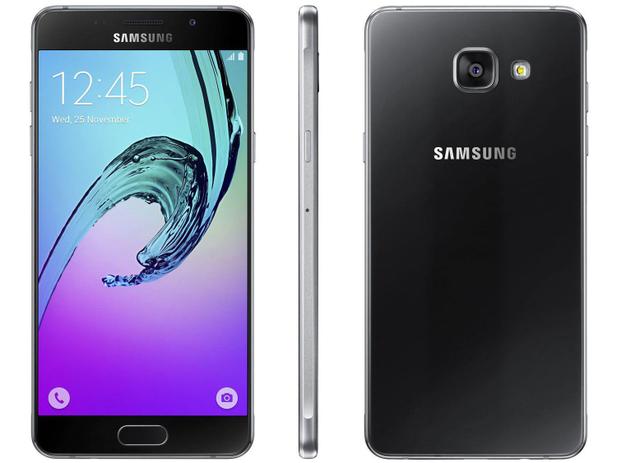 Smartphone Samsung A5 2016 Duos 16GB Preto - Dual Chip 4G Câm.13MP + Selfie 5MP Tela 5.2”