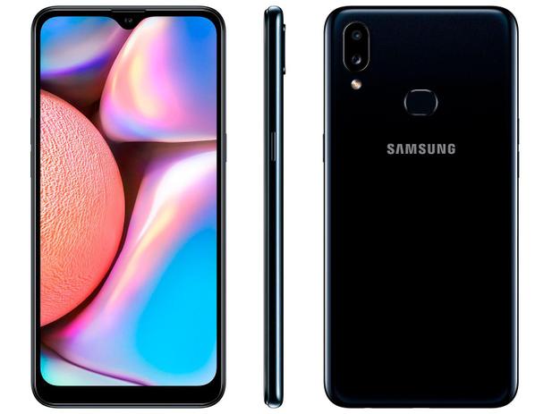 Smartphone Samsung Galaxy A10s 32GB Preto - 4G 2GB RAM 6,2” Câm. Dupla + Selfie 8MP