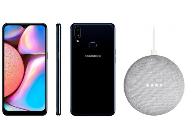 Smartphone Samsung Galaxy A10s 32GB Preto - 4G 2GB RAM + Nest Mini 2ª geração Smart Speaker Menor preço em Smartphone Samsung Galaxy A10s 32GB Preto - 4G 2GB RAM + Nest Mini 2ª geração Smart Speaker