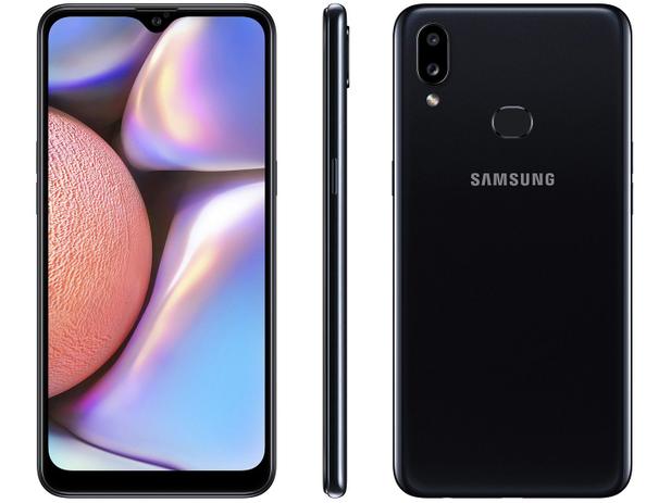 Smartphone Samsung Galaxy A10s 32GB Preto 4G - Octa-Core 2GB RAM 6,2” Câm. Dupla + Selfie 8MP