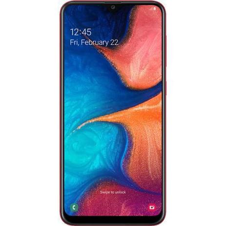 Smartphone Samsung Galaxy A20, 32GB, Android 9.0, Octa-Core, 4G, Câmera Dupla 13MP+5MP  Tela 6.4"- Vermelho