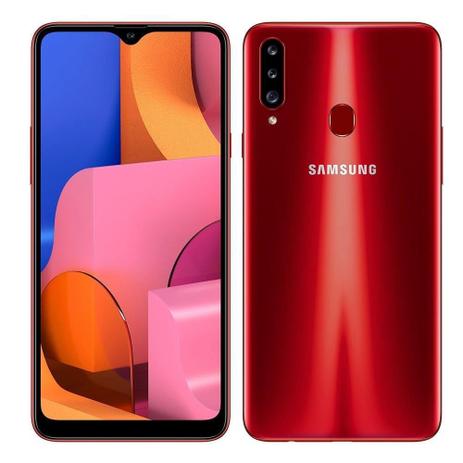 Smartphone Samsung Galaxy A20s, Vermelho, Tela 6.5", 4G+WI-Fi, Android 9, Câm Traseira 13+5+8MP e Frontal 8MP, 32GB