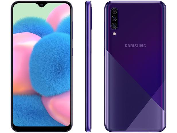 Smartphone Samsung Galaxy A30s 64GB Violeta 4G - 4GB RAM Tela 6,4” Câm.  Tripla + Câm. Selfie 16MP - Galaxy A30 - Magazine Luiza