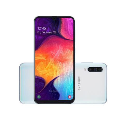 Smartphone Samsung Galaxy A50, 64GB, Octa-Core 1.8GHz, 4G RAM, Android 9.0, 6.4”, 25MP+5MP+8MP, Frontal 25MP, Branco Menor preço em Smartphone Samsung Galaxy A50, 64GB, Octa-Core 1.8GHz, 4G RAM, Android 9.0, 6.4”, 25MP+5MP+8MP, Frontal 25MP, Branco