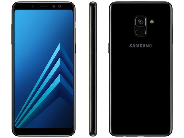 Smartphone Samsung Galaxy A8+ 64GB Preto - Dual Chip 4G Câm. 16MP + Selfie 16MP + 8MP Tela 6”