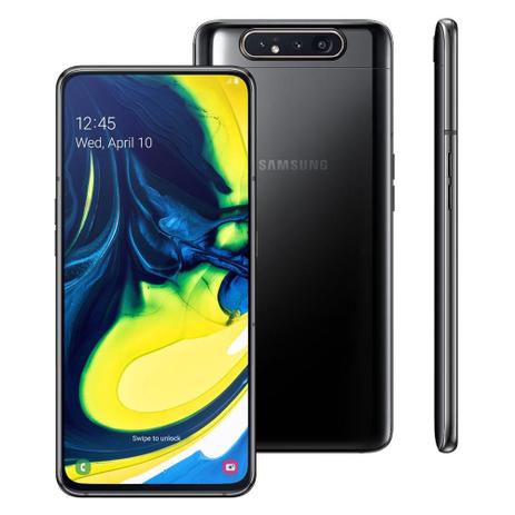 Smartphone Samsung Galaxy A80 128 GB Câmera Tripla Rotativa - 8GB RAM Tela Infinita de 6.7” Dual Chip - Preto Menor preço em Smartphone Samsung Galaxy A80 128 GB Câmera Tripla Rotativa - 8GB RAM Tela Infinita de 6.7” Dual Chip - Preto