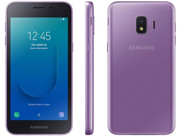 Smartphone Samsung Galaxy J2 Core 16GB Violeta 4G - Quad-Core 1GB RAM Tela 5” Câm. 8MP + Selfie 5MP