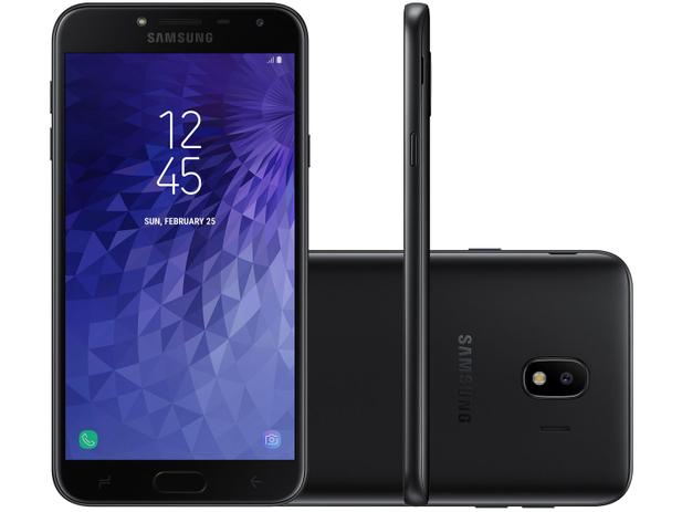 Smartphone Samsung Galaxy J4 32GB Preto - Dual Chip 4G Câm. 13MP + Selfie 5MP Flash