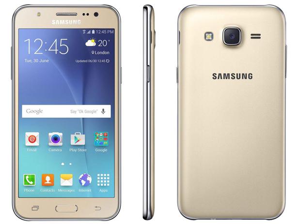 Smartphone Samsung Galaxy J5 Duos 16GB Dourado - Dual Chip 4G Câm. 13MP + Selfie 5MP Flash Tela 5”