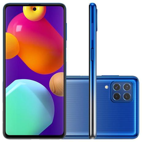 Smartphone Samsung Galaxy M62, 128GB, 8GB RAM, Octa-Core, Câmera Quadrupla 64MP + Selfie 32MP, Tela Infinita 6.7, Azul - SM-M625FZBKZTO Menor preço em Smartphone Samsung Galaxy M62, 128GB, 8GB RAM, Octa-Core, Câmera Quadrupla 64MP + Selfie 32MP, Tela Infinita 6.7, Azul - SM-M625FZBKZTO