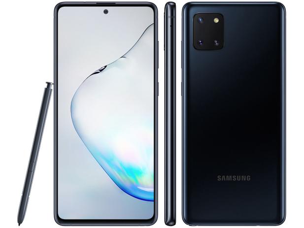 Smartphone Samsung Galaxy Note 10 Lite 128GB Preto - Octa-Core 6GB RAM Tela 6,7” Câm.Tripla Selfie 32MP Menor preço em Smartphone Samsung Galaxy Note 10 Lite 128GB Preto - Octa-Core 6GB RAM Tela 6,7” Câm.Tripla Selfie 32MP