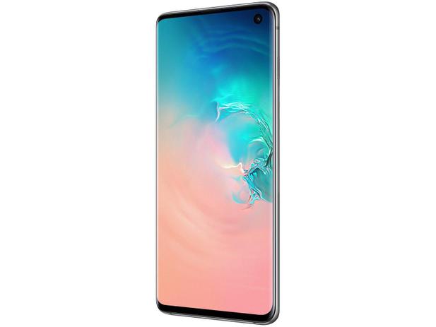 Smartphone Samsung Galaxy S10 128GB Branco 4G - 8GB RAM Tela 6,1” Câm. Tripla + Câm. Selfie 10MP