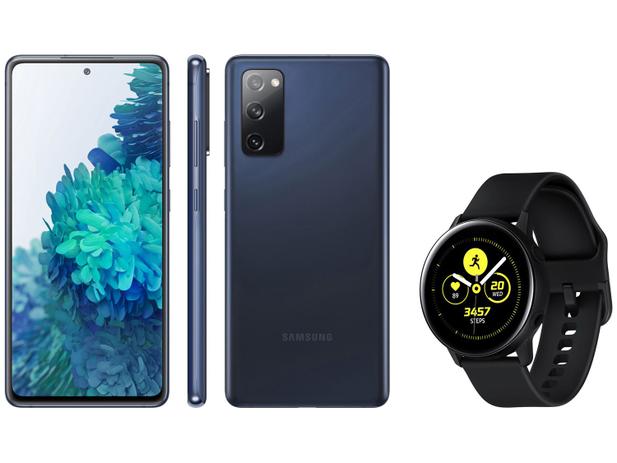 Smartphone Samsung Galaxy S20 FE 128GB - Cloud Navy + Smartwatch Galaxy Watch Active Menor preço em Smartphone Samsung Galaxy S20 FE 128GB - Cloud Navy + Smartwatch Galaxy Watch Active