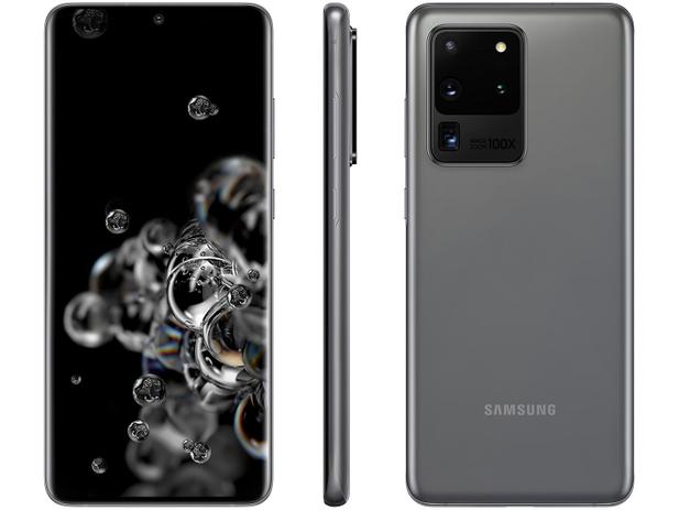Smartphone Samsung Galaxy S20 Ultra 128GB Cosmic - Gray 12GB RAM Tela 6,9” Câm. Quádrupla + Câm. 40MP