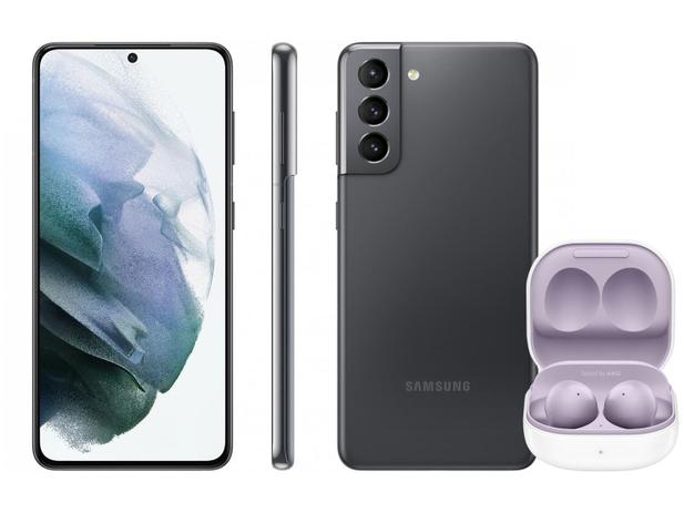 Smartphone Samsung Galaxy S21 128GB Cinza 5G - 8GB RAM + Fone de Ouvido  Bluetooth Galaxy Buds2 - Galaxy S21 - Magazine Luiza