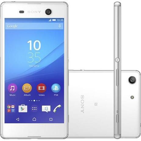 Smartphone Sony Xperia M5 E5643, Tela 5.0”, Android 5, OctaCor 2.0Ghz, 4G, 3GB, 16GB. 21MP - Branco Menor preço em Smartphone Sony Xperia M5 E5643, Tela 5.0”, Android 5, OctaCor 2.0Ghz, 4G, 3GB, 16GB. 21MP - Branco