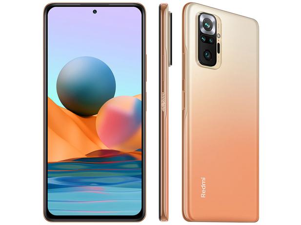 Smartphone Xiaomi Redmi Note 10 Pro 128GB Bronze - 4G+ 6GB RAM 6,67” Câm. Quádrupla + Selfie 16MP