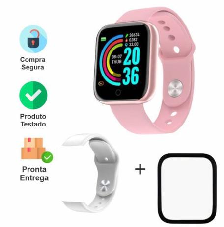 smartwatch y68 rosa