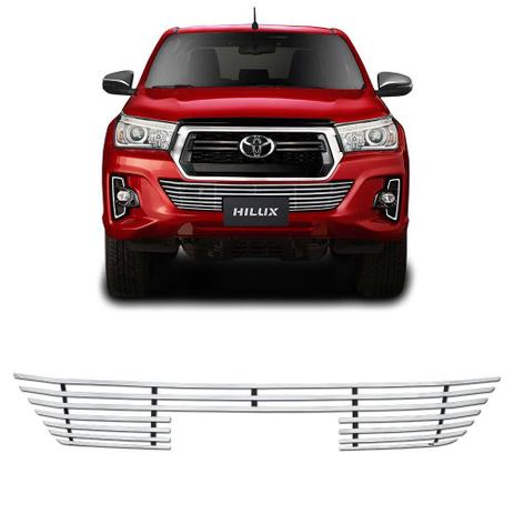 Sobre Grade Nova Hilux 2019 Inferior Aço Inox Cromada Slim - Gtnox Menor preço em Sobre Grade Nova Hilux 2019 Inferior Aço Inox Cromada Slim - Gtnox