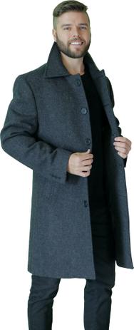 sobretudo masculino cinza