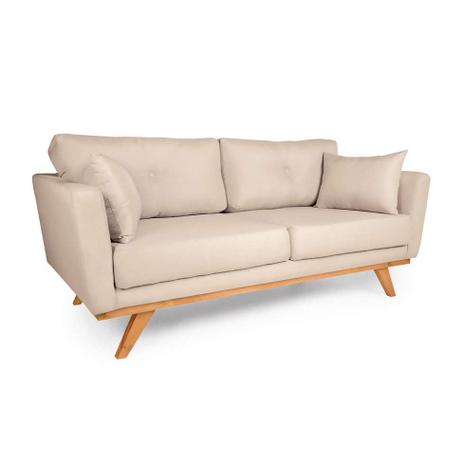 Menor preço em Sofá 2 Lugares Belle Suede Veludo Bege - Silla