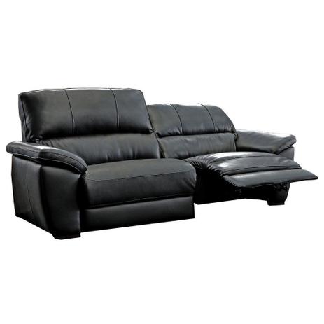 Sofá 2 Lugares Cayman Elétrico 256cm Couro Preto Mempra Sofá 2 Lugares Cayman Elétrico 256cm Couro Preto Mempra