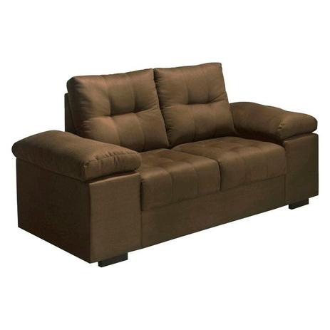 Sofá 2 Lugares Herval Sides MH 4032, Marrom Suede Menor preço em Sofá 2 Lugares Herval Sides MH 4032, Marrom Suede