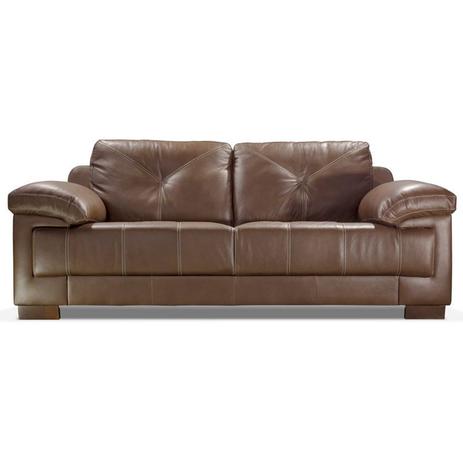 Sofá 3 Lugares 214cm Parizi Couro Conhaque Spazzio Re Sofás Sofá 3 Lugares 214cm Parizi Couro Conhaque Spazzio Re