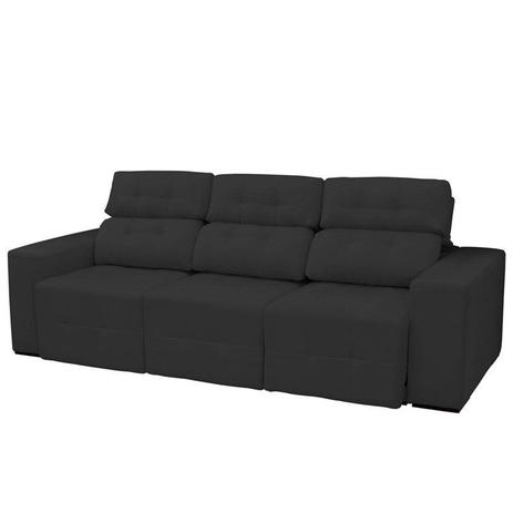 Sofá 3 Lugares 260cm Suécia Reclinável e Retrátil Suede Cinza - Condor Decor Menor preço em Sofá 3 Lugares 260cm Suécia Reclinável e Retrátil Suede Cinza - Condor Decor