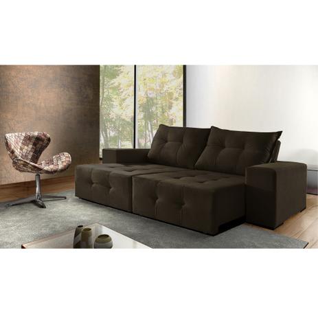 Sofá 3 Lugares Reclinável e Assento Retrátil 2,10 mts Isis Suede Marrom Sofá Mix Menor preço em Sofá 3 Lugares Reclinável e Assento Retrátil 2,10 mts Isis Suede Marrom Sofá Mix