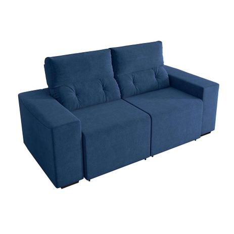 Sofá 3 Lugares Retrátil e Reclinável Califórnia Veludo Azul Marinho 230 cm - Móveis estrela Menor preço em Sofá 3 Lugares Retrátil e Reclinável Califórnia Veludo Azul Marinho 230 cm - Móveis estrela