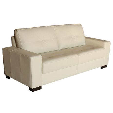 Sofá 3 Lugares Sala de Estar 200cm Milão Couro Off White - Gran Belo Menor preço em Sofá 3 Lugares Sala de Estar 200cm Milão Couro Off White - Gran Belo