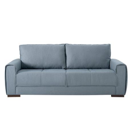 Sofá 3 Lugares York 250cm Linho Azul - Gran Belo Menor preço em Sofá 3 Lugares York 250cm Linho Azul - Gran Belo