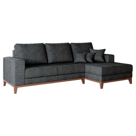 Sofá 4 Lugares Belgrado com Chaise Direito Linho Grafite 250 cm - Mobly Menor preço em Sofá 4 Lugares Belgrado com Chaise Direito Linho Grafite 250 cm - Mobly