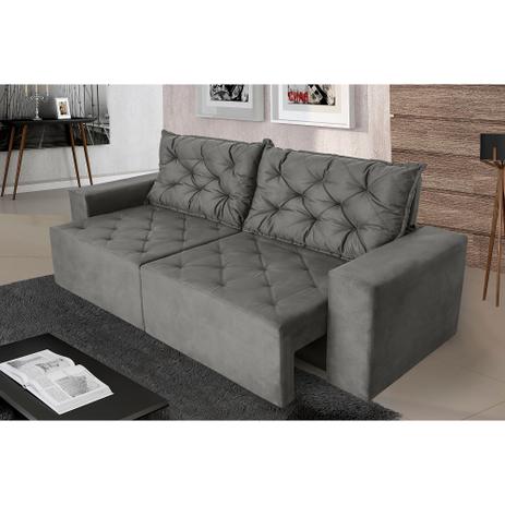 Sofá 4 Lugares Quality 2,50m Retrátil e Reclinavel Veludo Grafite - Rifletti Estofados Menor preço em Sofá 4 Lugares Quality 2,50m Retrátil e Reclinavel Veludo Grafite - Rifletti Estofados