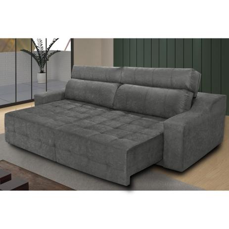Sofá 5 Lugares Connect 2,70m Retrátil e Reclinável Suede Amassado Cinza - Rifletti Estofados Menor preço em Sofá 5 Lugares Connect 2,70m Retrátil e Reclinável Suede Amassado Cinza - Rifletti Estofados
