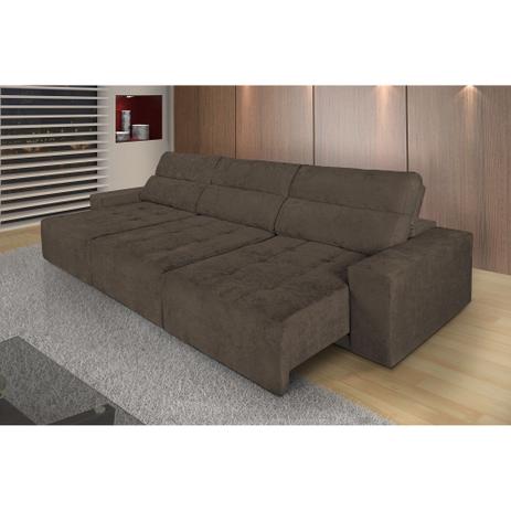 Sofá 6 Lugares Roma Retrátil e Reclinável 3,20m Suede Amassado Marrom - Rifletti Estofados Menor preço em Sofá 6 Lugares Roma Retrátil e Reclinável 3,20m Suede Amassado Marrom - Rifletti Estofados
