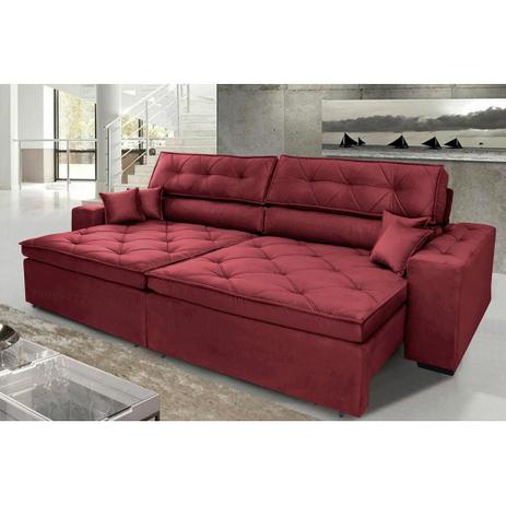 Sofá Austin. 2,02m Retrátil, Reclinável com Molas no Assento e Almofadas, Tecido Suede - CAMA INBOX Menor preço em Sofá Austin. 2,02m Retrátil, Reclinável com Molas no Assento e Almofadas, Tecido Suede - CAMA INBOX